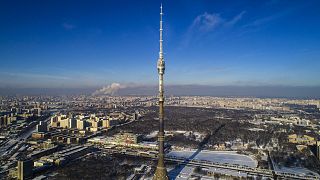 Moszkva és környéke, előtérben az osztankinói tévétorony