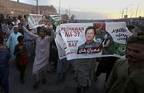Manifestation de soutien à l'ex-Premier ministre Imran Khan au Pakistan