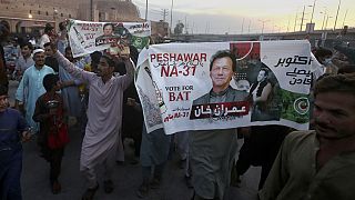 Manifestation de soutien à l'ex-Premier ministre Imran Khan au Pakistan