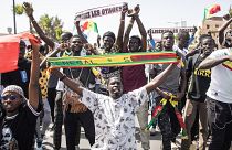  مظاهرة دعا إليه التحالف السنغالي المعارض الجديد ضد احتمال ترشح رئيس البلاد الحالي لولاية ثالثة في الانتخابات الرئاسية. 2023/05/12