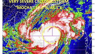 Műholdfelvétel a Mocha ciklonról