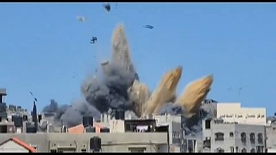Explosion of a house in northern Gaza