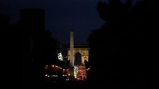 The Champs Elysees at night