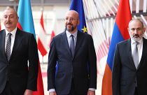 İlham Aliyev, Charles Michel ve Nikol Paşinyan Brüksel'de