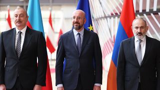 İlham Aliyev, Charles Michel ve Nikol Paşinyan Brüksel'de