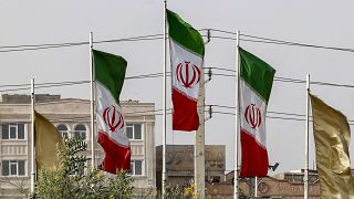 أعلام إيران ترفرف في جنوب العاصمة طهران في 4 يوليو 2022.