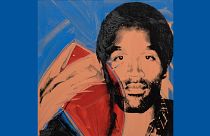 "O.J. Simpson," an acrylic and silkscreen ink on canvas portrait of the US football star by artist Andy Warhol, which will be auctioned on 16 May.