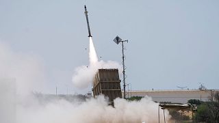 شلیک سامانه ضد موشکی گنبد آهنین اسرائیل