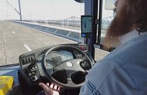 The UK's first autonomous buses are due to begin carrying passengers in Scotland on Monday.
