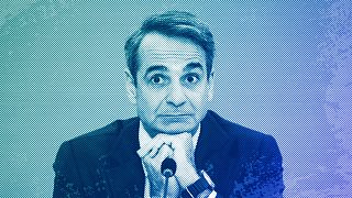Greek Prime Minister Kyriakos Mitsotakis in a news conference, in Athens, January 2023