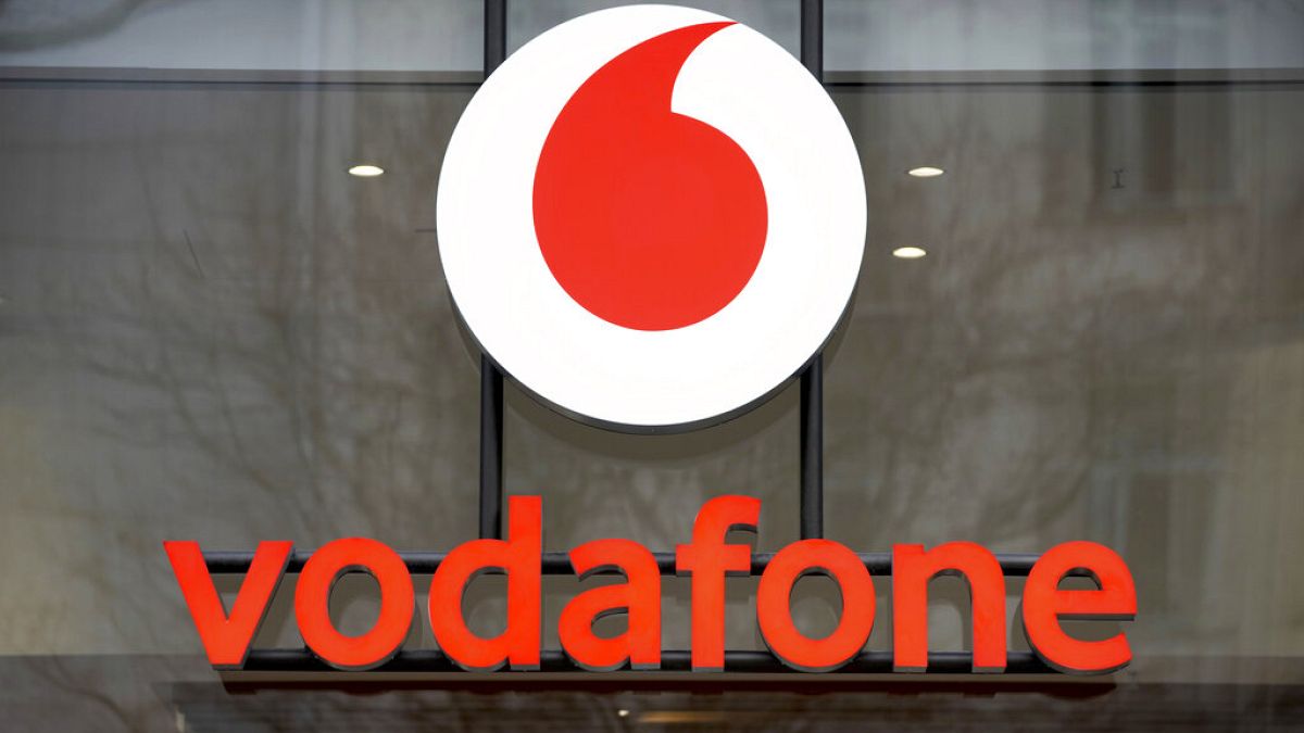 Logo dos gigante das telecomunicações, Vodafone