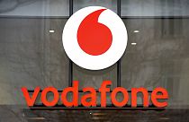 Logo dos gigante das telecomunicações, Vodafone