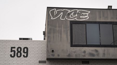 Vice Media's office building is seen in Los Angeles, Monday, May 15, 2023. Vice Media is filing for Chapter 11 bankruptcy protection