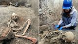 Hallados dos nuevos esqueletos en Pompeya