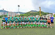 Hong Kong'un en eski futbol takımlarından Happy Valley oyuncuları (arşiv) 