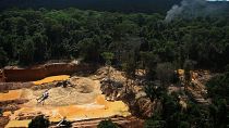 An illegal mining camp in Yanomami Indigenous territory, Brazil, 11 February 2023.