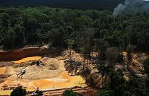 An illegal mining camp in Yanomami Indigenous territory, Brazil, 11 February 2023.