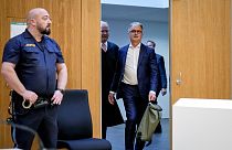 Rupert Stadler, former CEO of German car manufacturer Audi, enters a regional court room in Munich, Germany, Tuesday, May 16, 2023. 