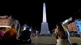 La intervención en el Obelisco de Buenos Aires.