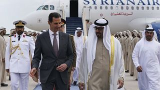 الرئيس السوري بشار الأسد والرئيس الإماراتي محمد بن زايد