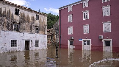 Hochwasser im kroatischen Obrovac am 16. Mai 2023