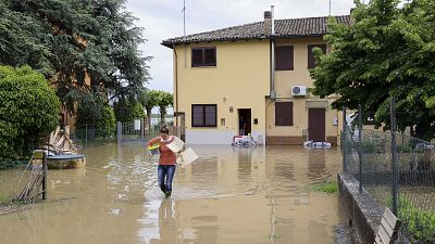 منطقة اجتاحتها الفيضانات قرب بولونيا الإيطالية. 2023/05/18