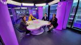 Host Méabh Mc Mahon with Marisa Matias, Demir Murat Seyrek and Ricardo Borges de Castro