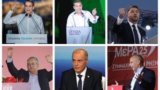 Die Spitzenkandidaten der größten Parteien in Griechenland