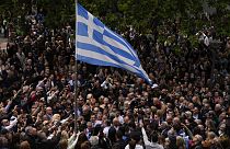Último mitin del primer ministro griego, Kiriakos Mitsotakis