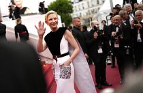 Cate Blanchett on the red carpet in Cannes, May 19, 2023.