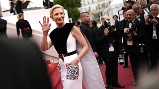 Cate Blanchett on the red carpet in Cannes, May 19, 2023.