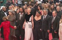 Cate Blanchett arrives at the Cannes Film Festival with the cast of The New Boy. May 19, 2023