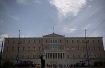 A görög parlament épülete Athénben
