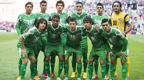 منتخب العراق قبل المباراة النهائية (المركز الثالث) لكأس العالم تحت 20 سنة أمام غانا على ملعب علي سامي ين أرينا في اسطنبول - تركيا.2013/07/13 