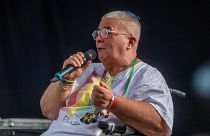 Lang Györgyi a Pride-on 2021-ben