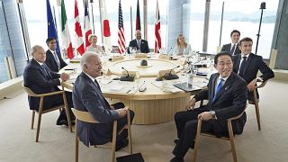 جورجيا ميلوني مع باقي قادة دول مجموعة7 في اليابان. 2023/05/19