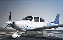 Cirrus típusú repülőgép - a kép illusztráció! 