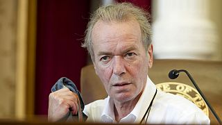 Author Martin Amis prepares to address the Texas Book Festival on Saturday, Oct. 25, 2014.