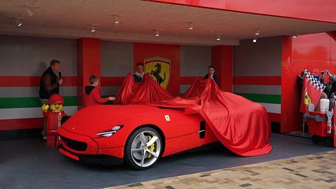 Life-size LEGO Ferrari unveiled in Denmark
