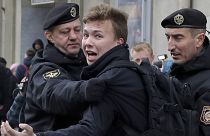 2017-es felvétel a fiatal belorusz ellenzéki őrizetbe vételéről