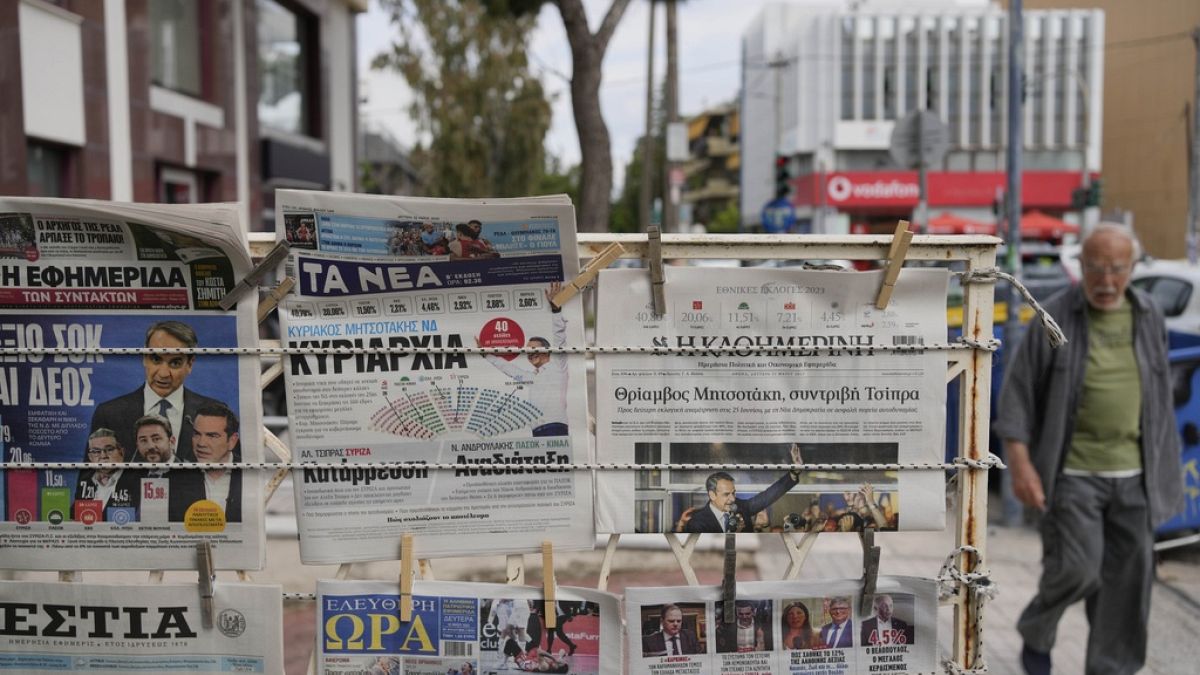 Portadas de la prensa griega un día después