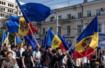 Moldova'nın başkenti Kişinev'de, AB yanlısı gösteriler