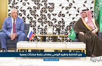 وزير الداخلية الروسي فلاديمير كولوكولتسيف ووزير الداخلية السعودي الأمير عبد العزيز بن سعود