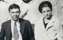 Notorious outlaws Clyde Barrow and Bonnie Parker
