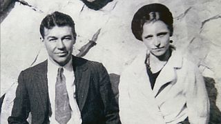Notorious outlaws Clyde Barrow and Bonnie Parker
