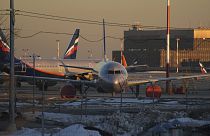Archív fotó: Aeroflot-gépek a moszkvai Seremetyevó repülőtéren
