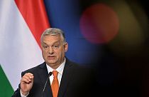 Der ungarische Ministerpräsident Viktor Orban gibt eine Pressekonferenz in Budapest 