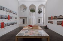 Austria's pavilion at the 2023 Venice architecture biennale opened to the public last weekend as an incomplete project.
