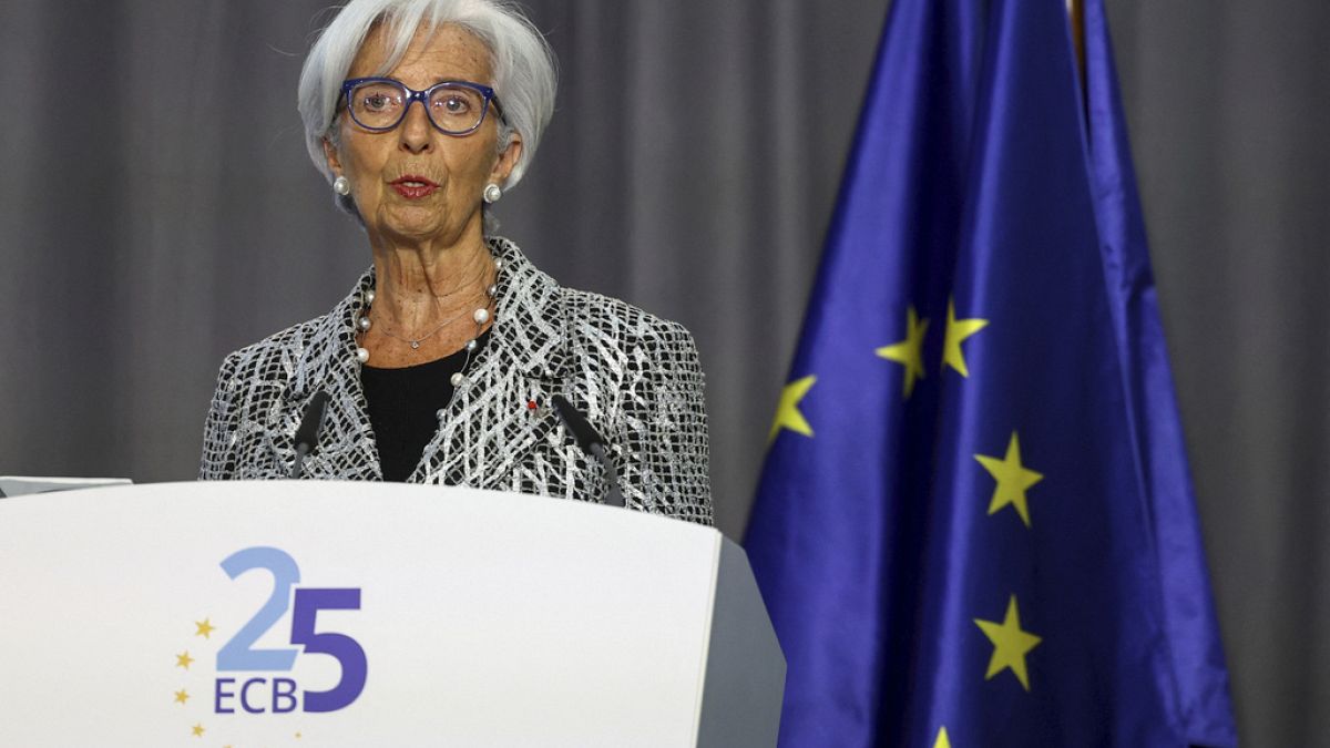The ECB president Christine Lagarde