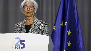 La présidente de la Banque centrale européenne Christine Lagarde, le 24 mai 2023, Francfort